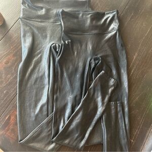 Black Faux Leather Leggings